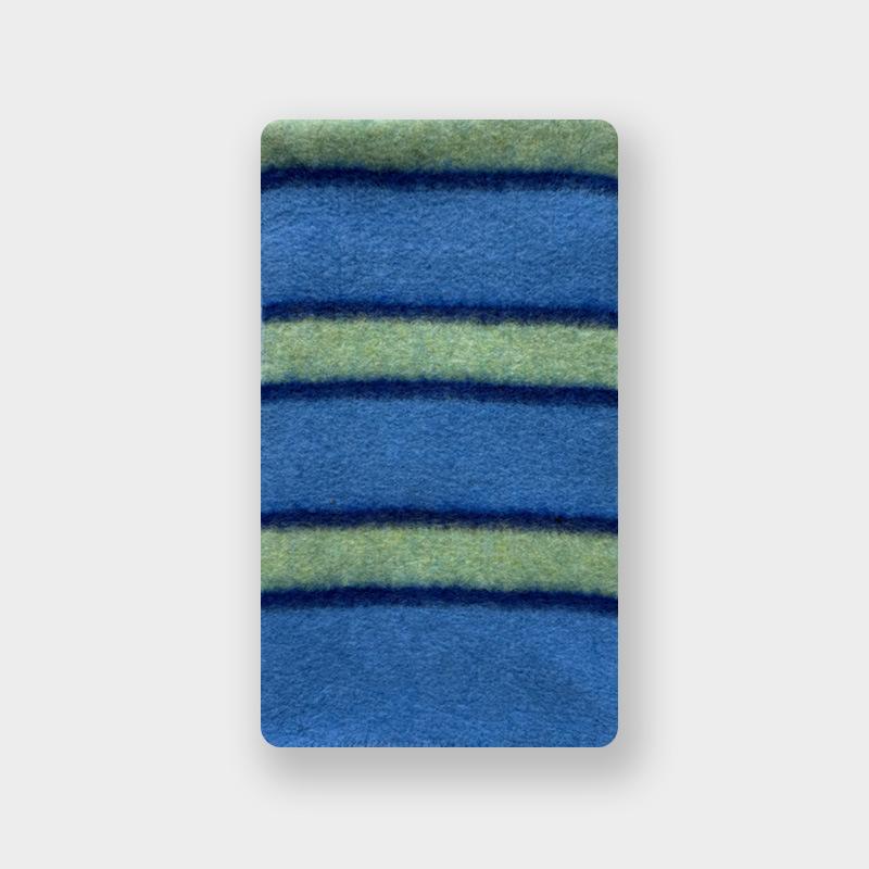 Korean Style Wool Blend Furry Striped Scarf Women Autumn Winter Small Soft Neck Warmer Muffler Female High Quality Thermal Wrap