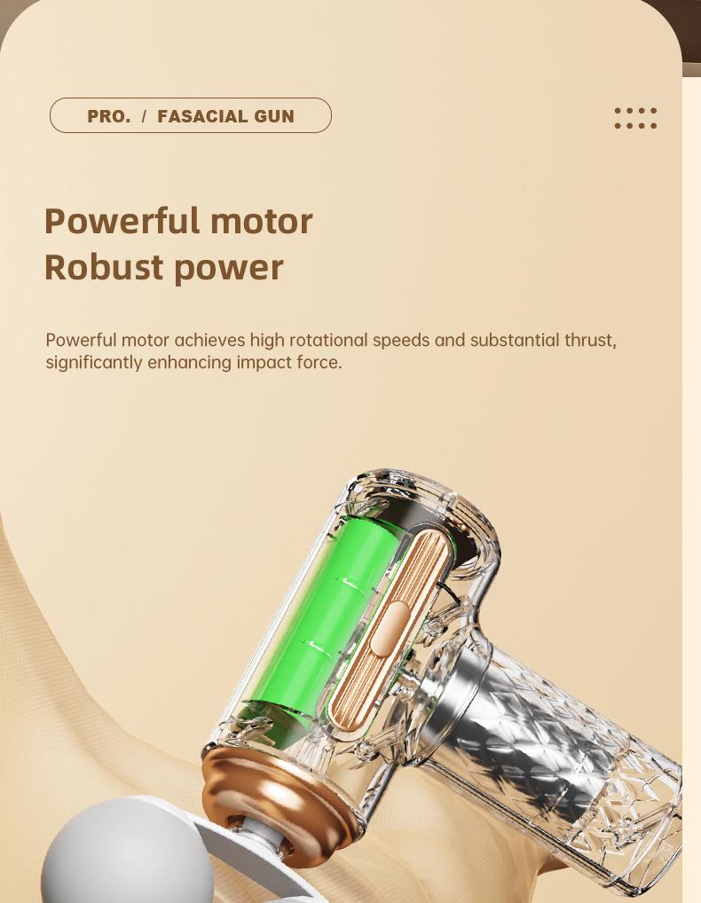 Dual-Head Fascia Gun: Compact Muscle Massager with LED Display for Neck and Spine Relaxation