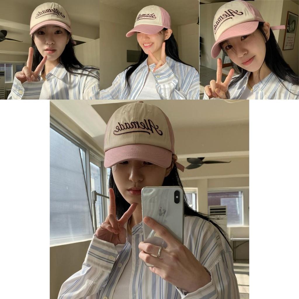 Vintageinspired Baseball Pink Cap For Women Stylish Letter Design Breathable Sun Hat Protection