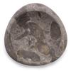 Marble Soap Dish Tri-Oval Gray and Black