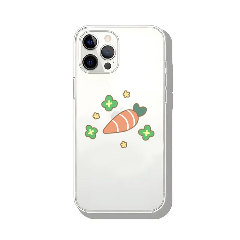Cute Carrot Phone Case Transparent Fundas for Iphone 14 11 12 13 Mini Pro Max Se 5 6 6 S 7 8 Plus Xr X Xs Shockpoof Back Cover