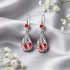 Yousheng 1 Pair Drop Earrings Cubic Zirconia Waterdrop Shape Long Earrings Lightweight Smooth Surface Hook Earrings Banquet Dance