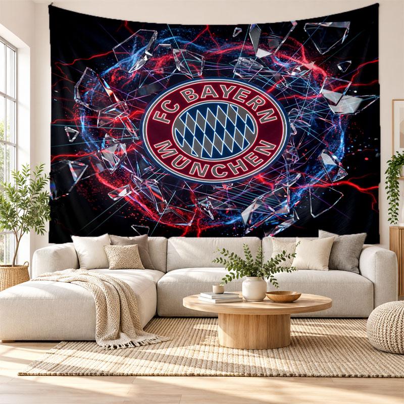 Arazzo da Parete Bayern Monaco, Appeso a Parete in Tessuto Morbido, Sfondo Decorativo per Camera da Letto Arte Murale per la Casa