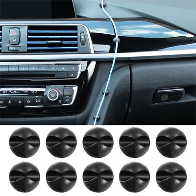 10 stücke Hohe Qualität Auto Kabelbinder Clip Fixer Organizer Schwarz Farbe Klemme Kabel Kabel Linie Halter Computer USB Linie verschluss