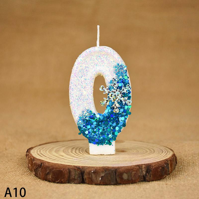 1 buc fulg de zăpadă temă număr 0-9 lumânare tort decor printesa ziua de naștere tort toppers nuntă petrecere tort decorare Crăciun consumabile