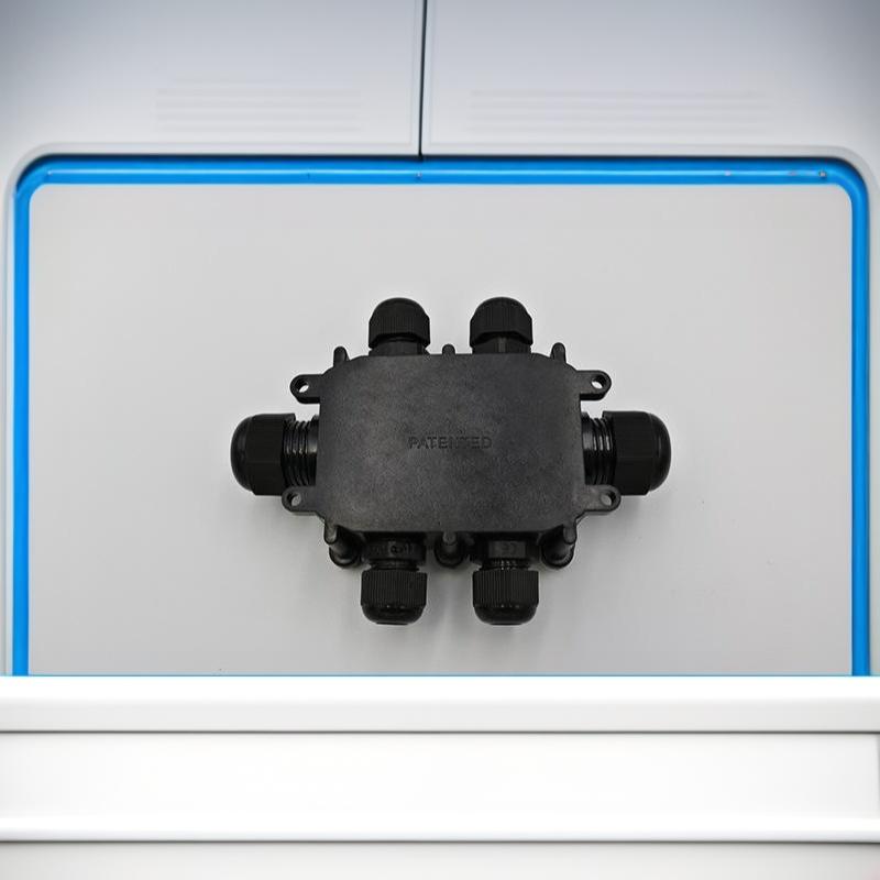 G713 IP68 Waterproof Junction Box 6 Cable Ports Heavy Duty Plastic Shell for Farm Outdoor Power Cable Splicing