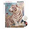 Tiger Pearl Kit 5D DIY Round Rhinestone Art for Adults Relaxing Handmade Wall Decor Holiday Gift Frameless