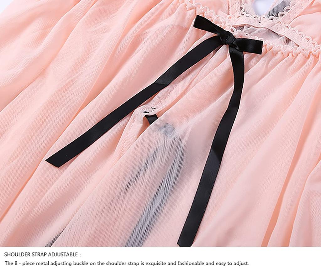 Babydoll Sexy Floral Pattern On the Embroidered Sexy Camisole with Open Sexy Negligee [Wzhiming] Women's Lingerie, Chest, Lace, V-Neck, Back, Slip,