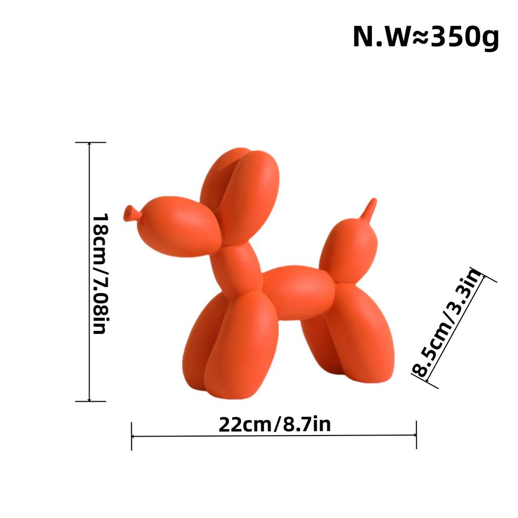 Lovely Color Resin Balloon Dog Resin Decoration Table Nordic Style CHILDREN'S Room Study Cartoon Resin Crafts Decoration