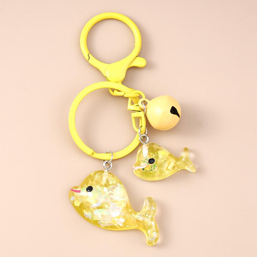 Cute Resin Starfish Gold Fish Keychain Women Girls Key Ring Pendants Handbag Decor DIY Kid's Jewelry Gifts