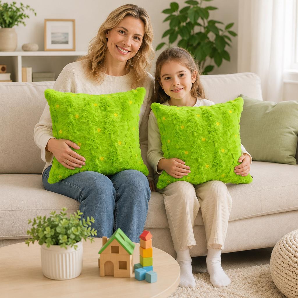 Plush Christmas Tree Cover 4545cm Single-Sided Decorative Throw Pillowcase for Holiday Home Decor