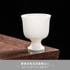 Boutique Porous White Jade Clay Teacup Hand Pulled Body Host Cup Dehua Sheep Fat White Porcelain Tea Bowl Master Cup Drinkware