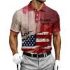 Men's Short Sleeve Polo Shirt Button Down Casual Fit Printed Halloween Themed Polo Shirt with Graphic Design for Everyday Wear