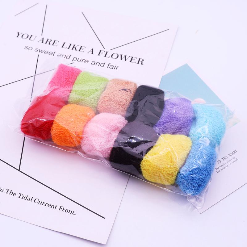 

12 шт., эластичное кольцо для волос для женщин и девочек, свернутое полотенце для волос, аксессуары для волос цвета Ropecandy 12PCS