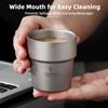 Camping Cup 150ml Ti Cup 99.6percent  Pure Ti Double-Layer Coffee & Wine Cup Outdoor Camping Picnic Little