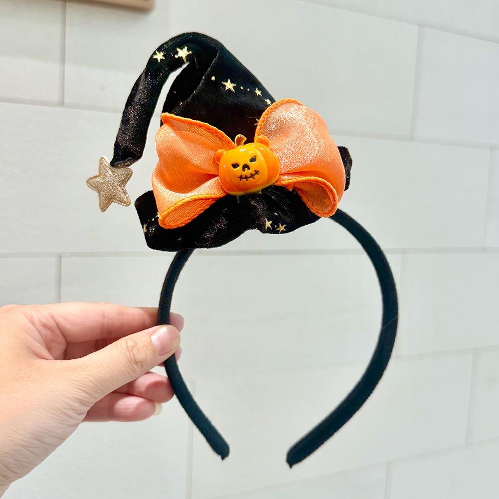 Bow Halloween Party Hair Band Ghost Halloween Hair Clip Novelty Cone Hat Hair Hoop Girl
