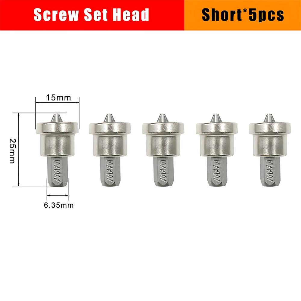 PH2 Gipskartonschrauberbits Kurzer Tiefenanschlag Gipskarton 6,35mm 1-2-5 Stück Schaft Anschlag Schrauben Holzbearbeitung Gipskarton Locator