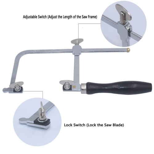 JINTONG Jigsaw Frame, Jewelry Making Tools, Promate Deluxe Jigsaw with 144 Hardened Blades