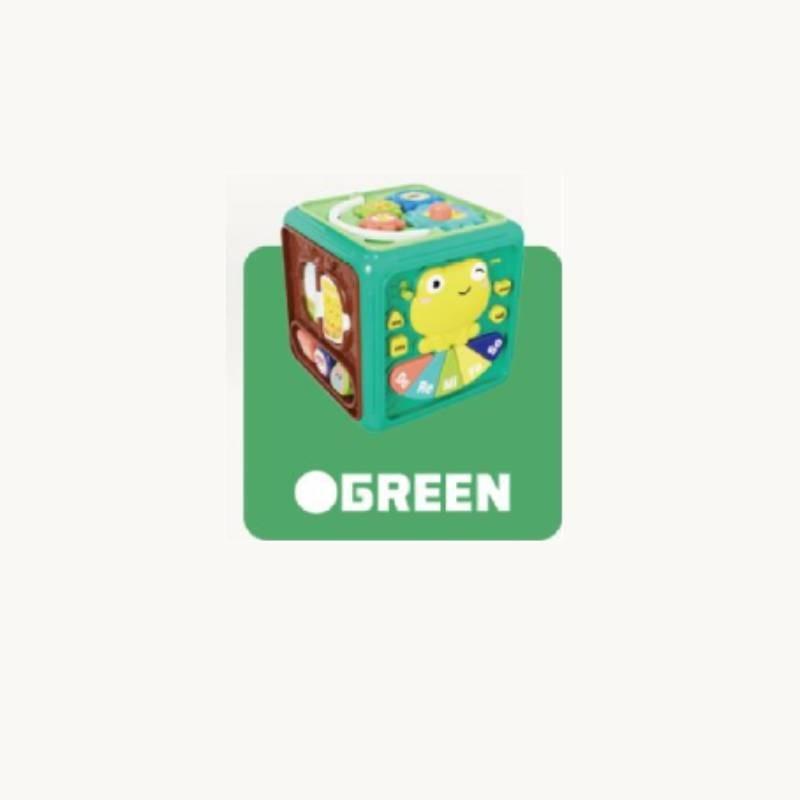 Baby Frog Hexahedral Drum Toy With Music Sound For Early Learning And Development Frog Green