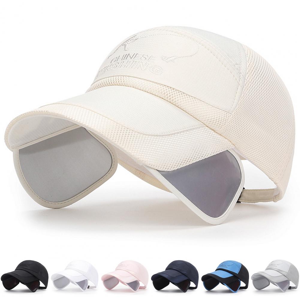 Sun Hat Washable Men Hat Extended Brim Practical Summer Outdoor Fishing Baseball Sport Visor Cap
