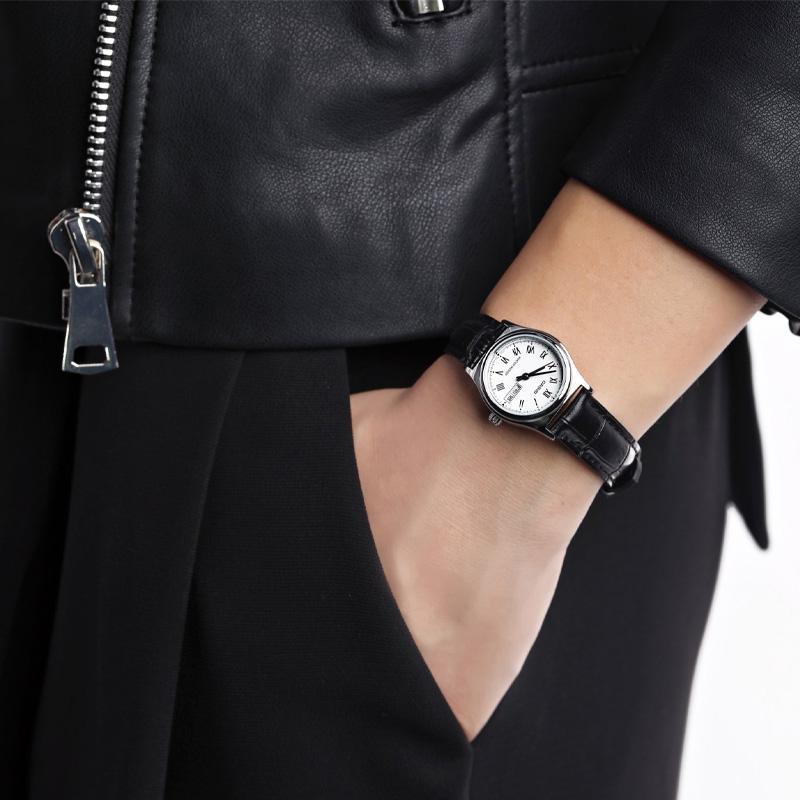 Casio STANDARD Series Fashionable Retro Simple Classic Pointer Series Date and Day Display Waterproof Quartz Movement Japanese and Korean LTP-V006L-1B