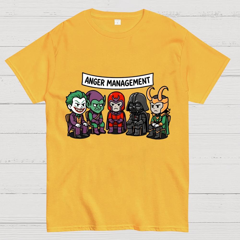 Anger Management Unisex 100% Cotton Summer Casual Cool Loose T-Shirt