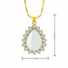 Yi Hua Petal Green Jade & Chalcedony Pendant Clavicle Necklace