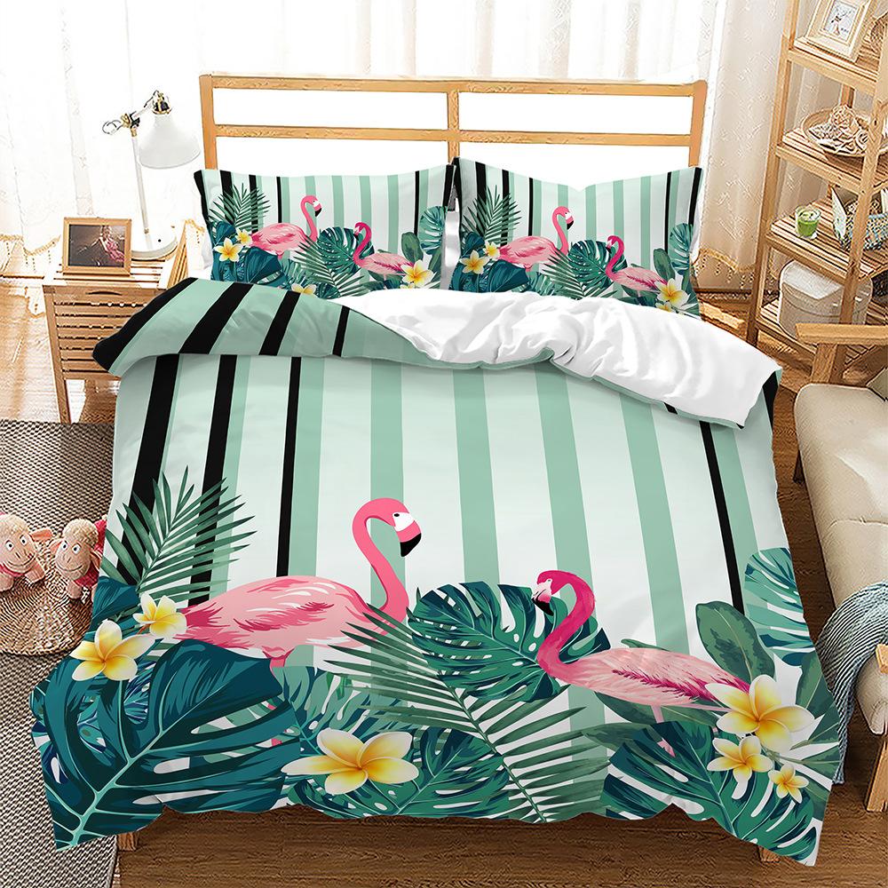 Four-leaf Clover Duvet Cover Set Green Leaves with Good Luck Polyester Comforter Cover for Kids Boy Girl Bedding Set King Size