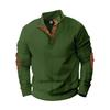 Spring/Autumn Men's Sweatshirt Half-Zip Men's Casual Oversized Jacquard Stand Collar Top