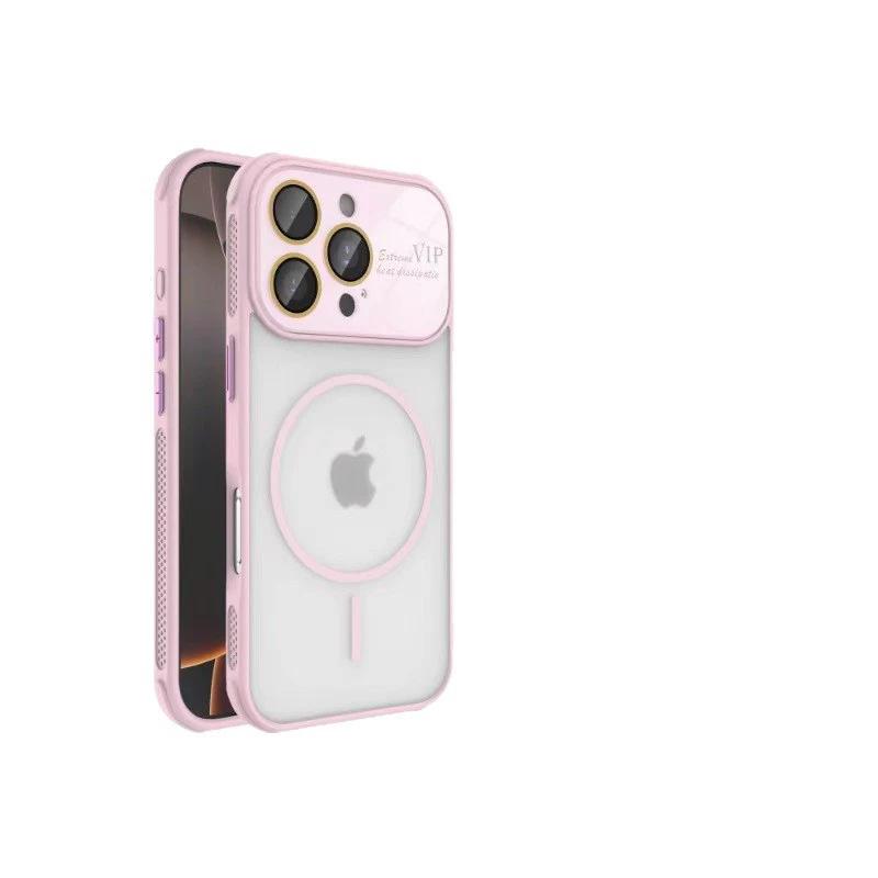 iPhone 17 Pro Large Magnetic Case: Transparent, Frosted Heat Dissipation, Drop-Proof Protective Cover