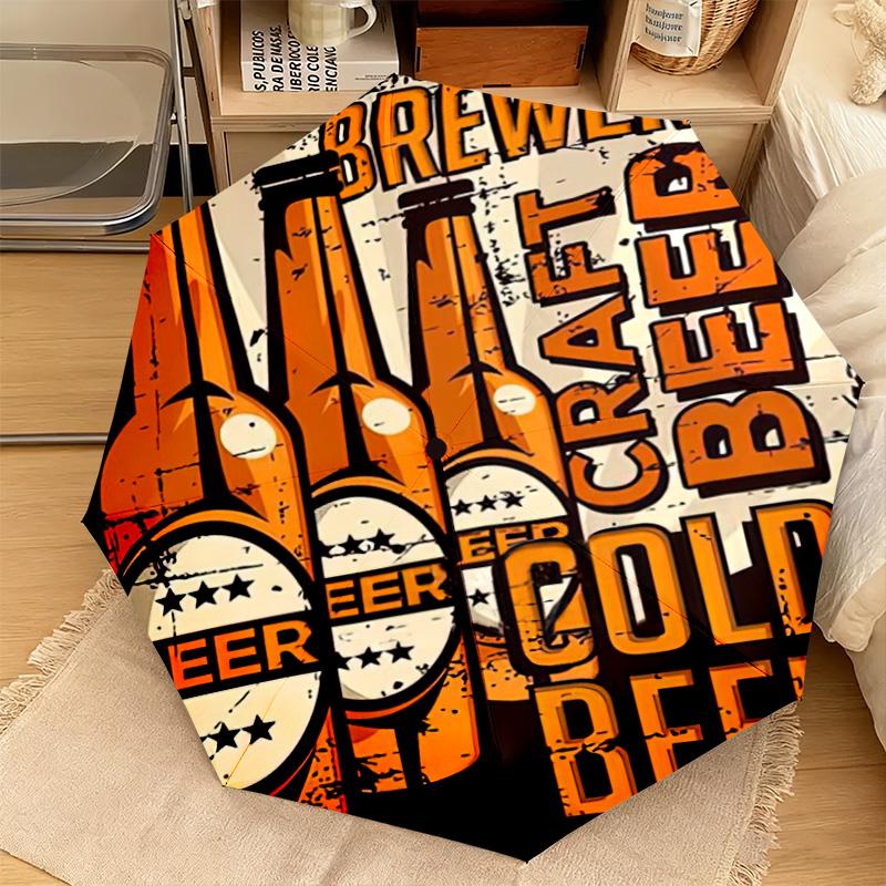 1PC Beer Automatic Umbrella - Suitable Travel Outdoor Portable Umbrella Birthday Gift Daily Essentials