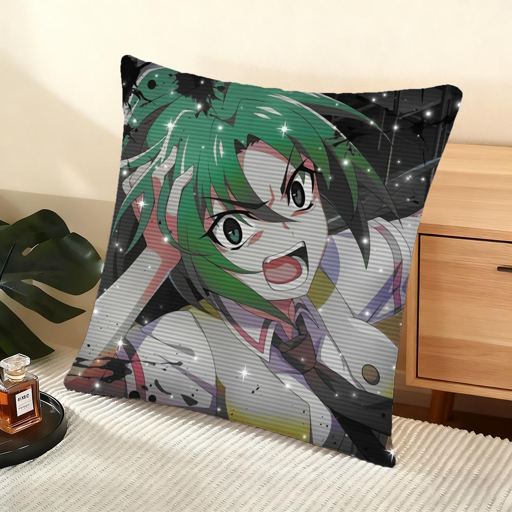 Higurashi When They Cry Cushion Cover Soft Short Plush Pillow Cover Smooth Cozy Texture Aesthetic Cushion Case Home Decor