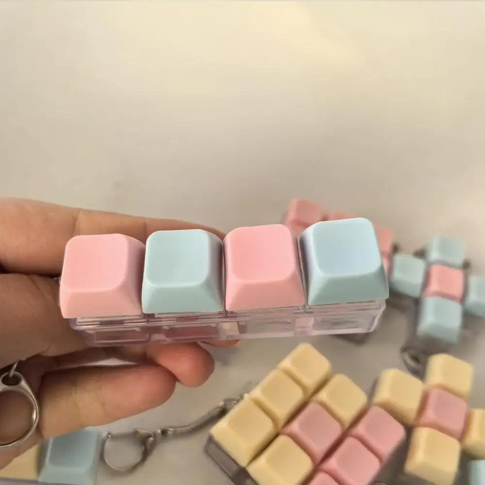 Fidget Decompression 1459 Keyboard Key Toy Anti Stress Finger Keyboard Games For Adults Antistress Toys Boys Girls Keychain