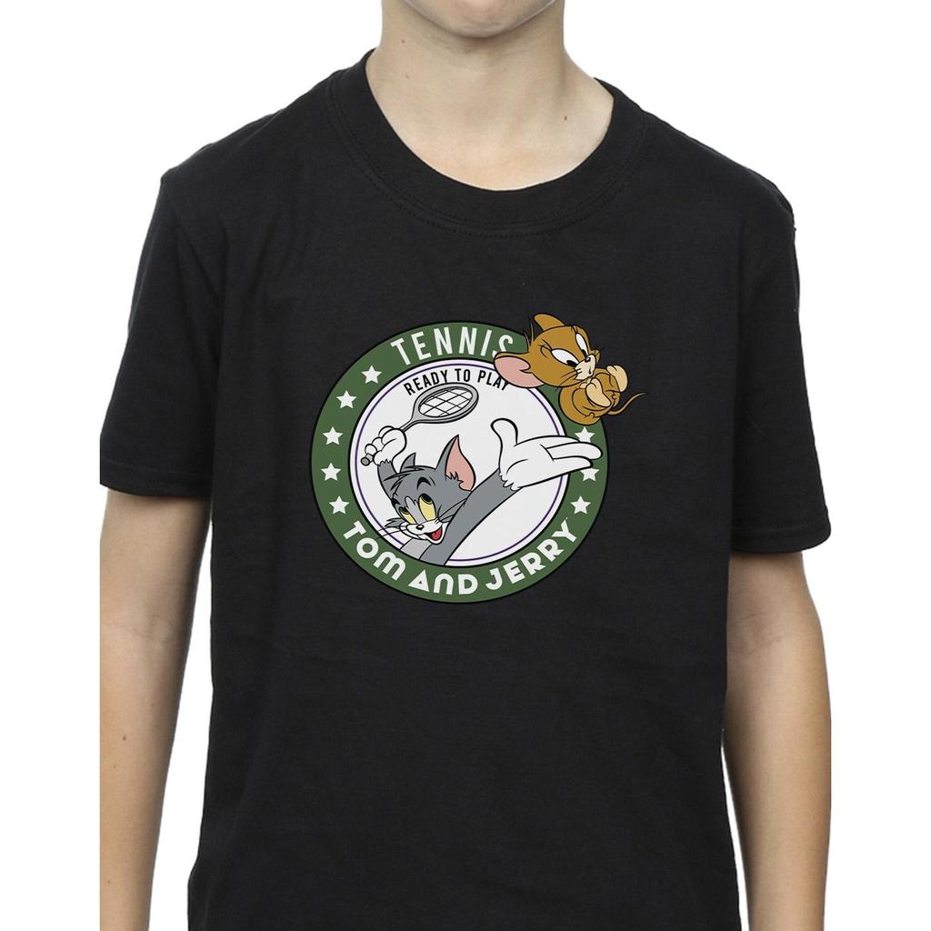 Tom and Jerry Jungen Tennis Ready To Play T-Shirt