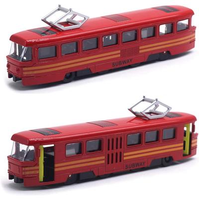 1/90 autobus miejski pociąg tramwaj odlewany model z napędem pull back z muzyką rozwojową LED samochodzik