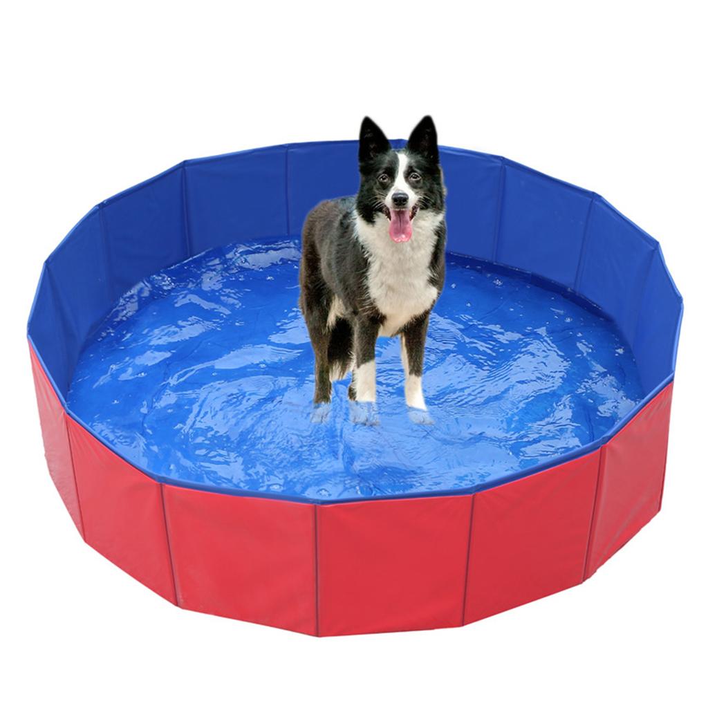 Piscina Portatile per Cani Vasca da Bagno Pieghevole per Animali Domestici Piscina da Bagno per Bambini e Cani da Interno ed Esterno Piscina Rigida per Cani per Rinfrescarsi