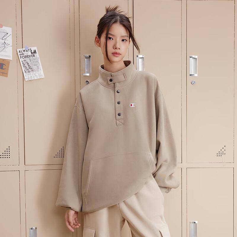 Champion Men s Fleece-Lined Stand-Collar Sweatshirt M