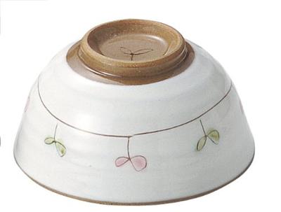 Mino Ware Futaba Rice Bowl (Rice Bowl) Red K21207