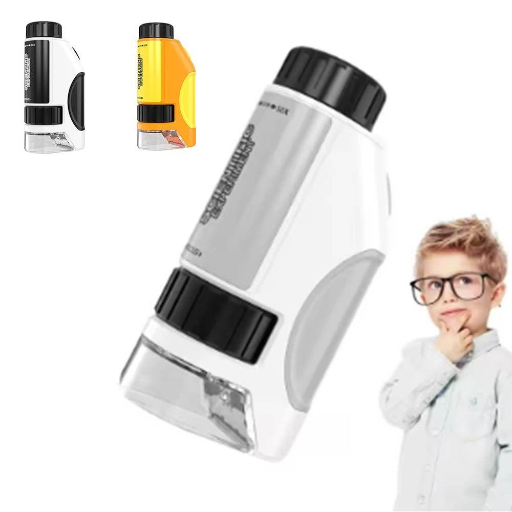 

Zoom 50x-300x Kids Microscope LED Light Source Educational Microscope Science Experiments чорний