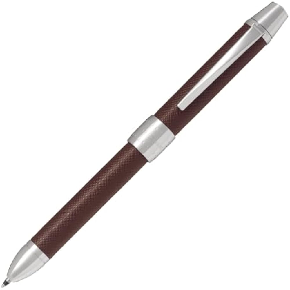 Pilot 2+1 Ridge Leather Brown BTHR-3SL-BN Multifunction Ballpoint Pen 2 Colors 0.7mm+Sharp 0.5mm ...