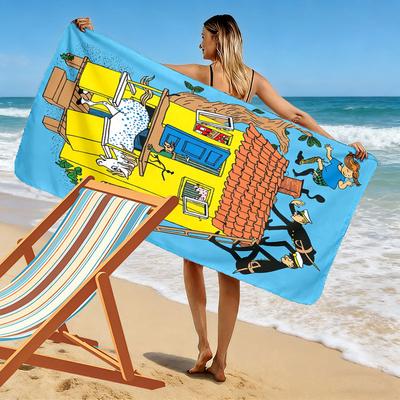 Pippi Longstocking  POSTER Print Beach Towel, Large Soft Quick Dry Towel for Beach Camping Swimming