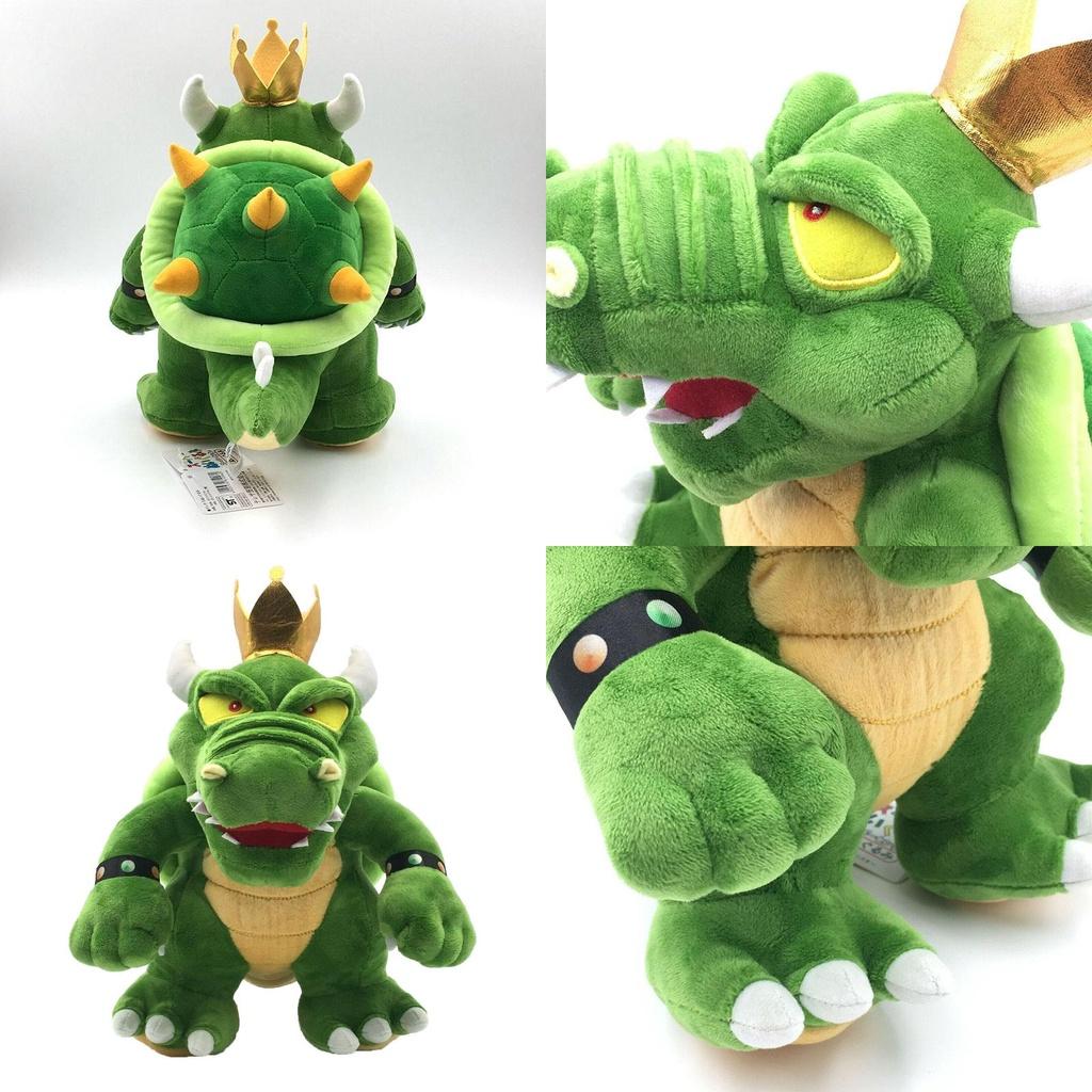 Adorable Super Mario King Koopa Bowser Plush Toy Soft Stuffed Green Animal Doll 12 Inch