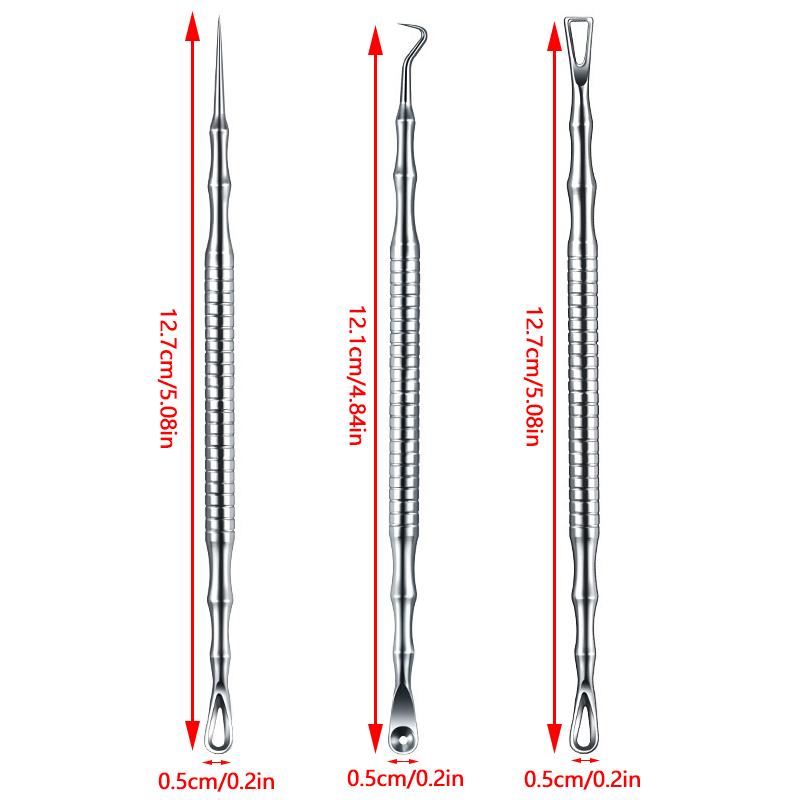 Extractor Facial Milia Travel Skin Care Tool Pore Cleaner Needles Pimples Removal Tool Blackhead Remover Acne Blemish Needle