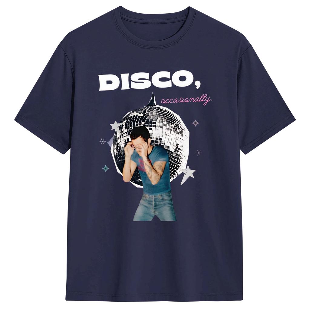 Disco Occasionally Music Harry Styles Kiss All The Time TShirt Unisex  Fashion Cotton Tee Shirt Short Sleeve T Shirt Plus Size Top