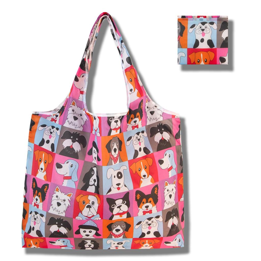 Eco-Friendly Large Capacity Foldable Tote Bag - Creative, Portable, Printed, and In Stock