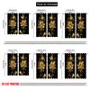2Pcs 2D Flat PrintingLuxurious Rose Golden Floral And Butterfly Printed Curtain Suitable For Living Room Dining Room Kitchen