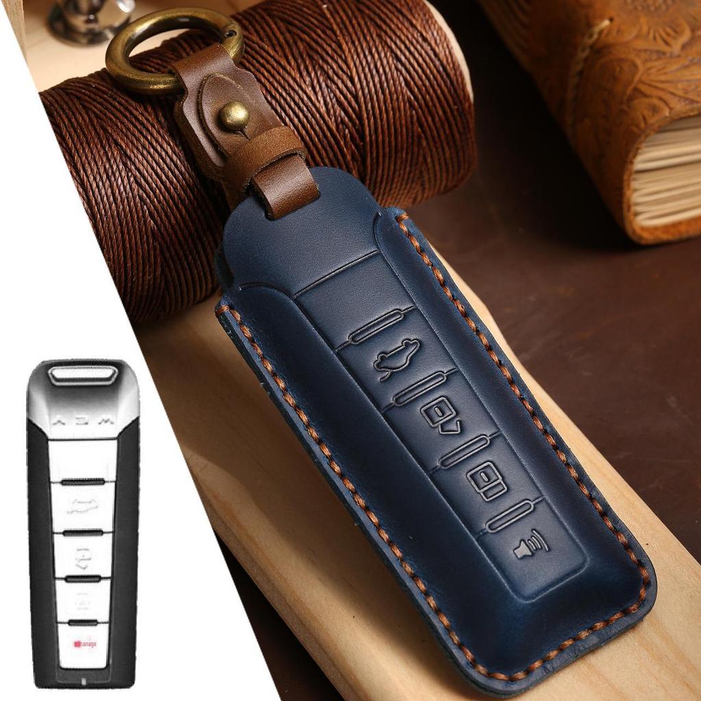 Autoschlüsselhülle aus echtem Leder für Great Wall Weipai WEY Tank VV5/Mocha VV6/First Love VV7.