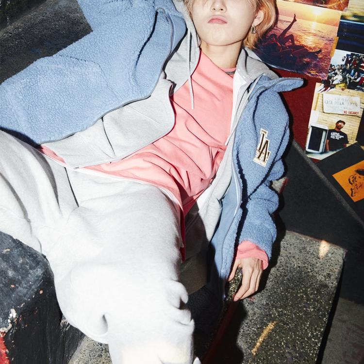 New MLB Velvet Jackets Unisex Blue 31JPF3061-07U