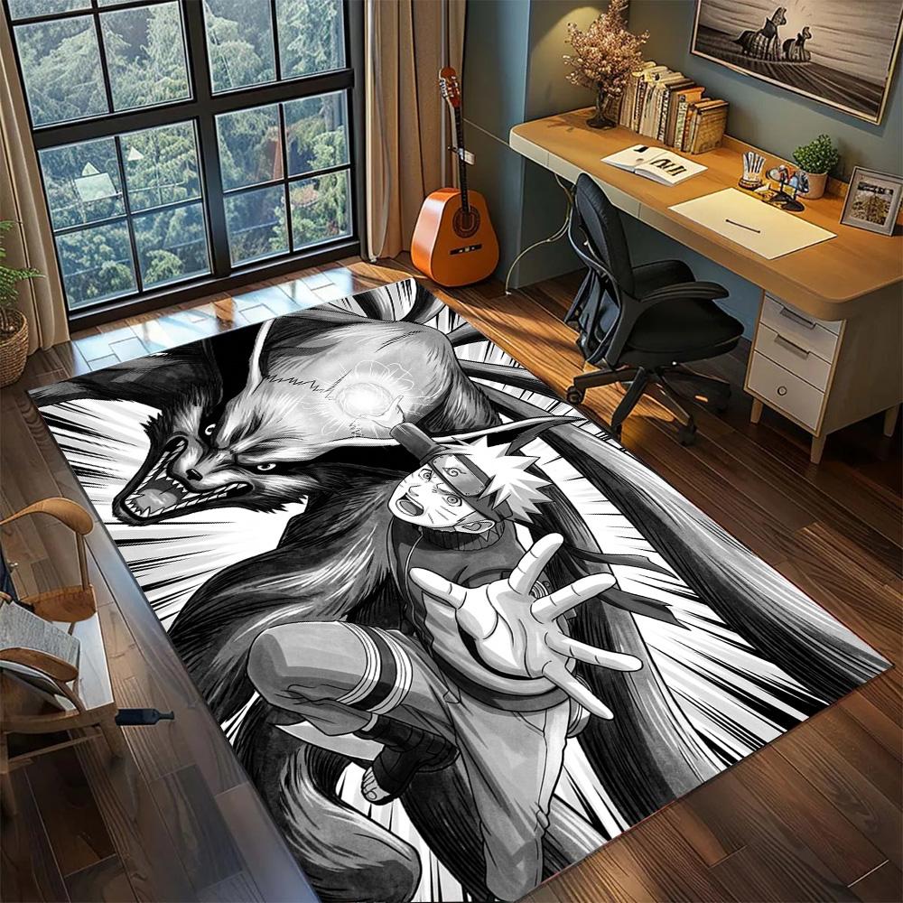 Gamer Room Floor Mat Naruto Carpet Non Slip Washable Large Area Rug for Bedroom Home Decor