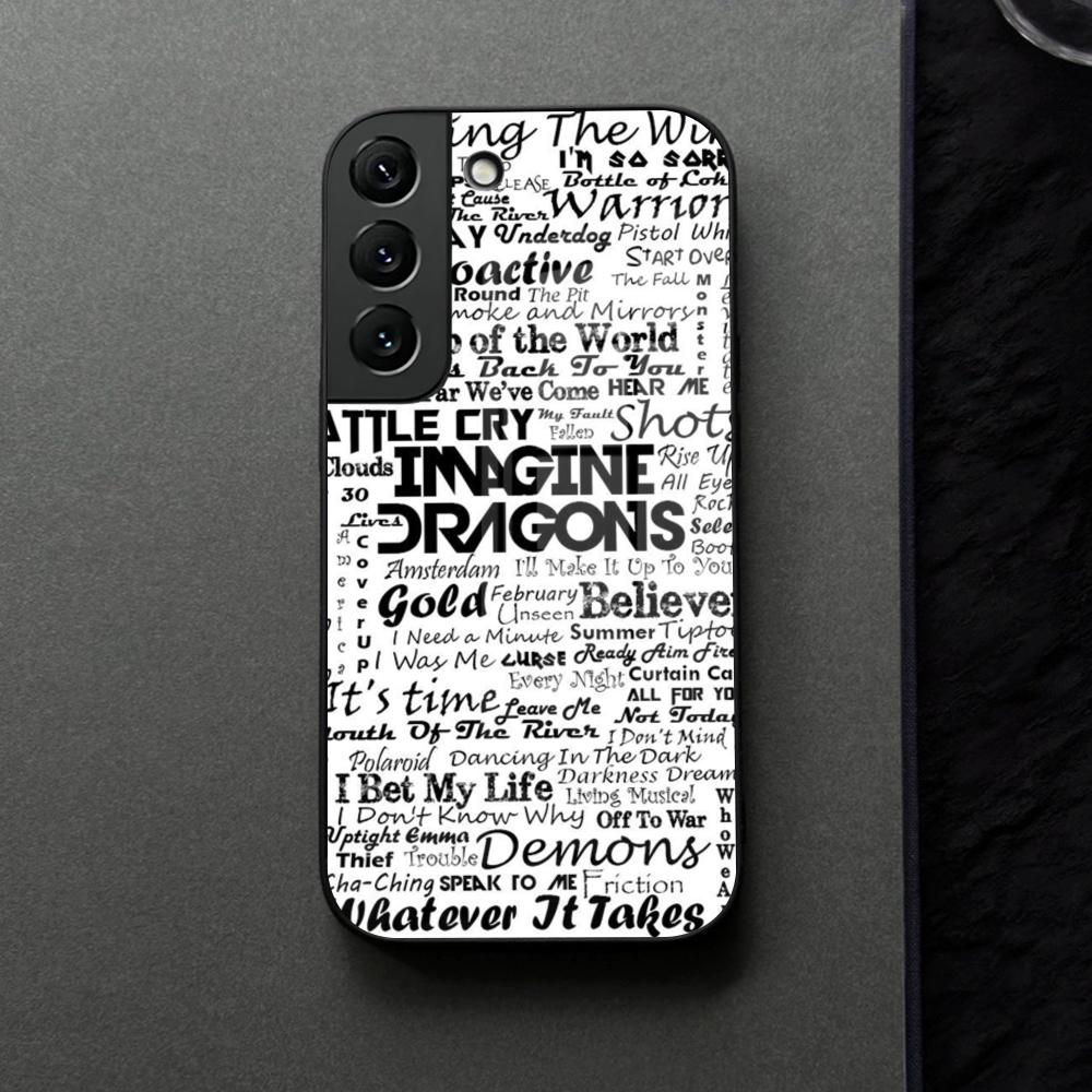 I-Imagine Dragons Eyes Closed Phone Case Glass For Samsung Galaxy S21 S25 S22 S20 S24 S23 Ultra Fe Plus A16 A34 A54 A24 Coque